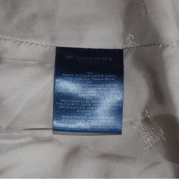 BURBERRY COAT plaid double-breasted trench coat S/US 4